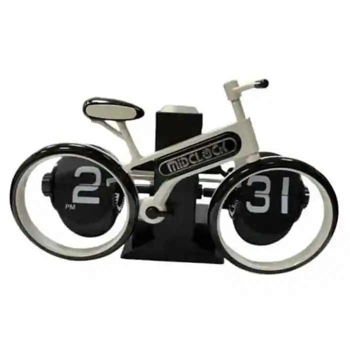 MidClock HY-F117 Bicycle-Inspired Retro Vintage Flip Desk Clock